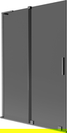 Mexen Velar L vaňová zástenka 2-krídlová posuvná 120 x 150 cm, grafit, kefovaná gun šedá - 896-120-003-41-66