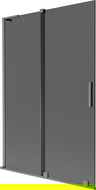 Mexen Velar L vaničková zástena 2-krídlová posuvná 120 x 150 cm, grafit, gun metal - 896-120-003-41-95