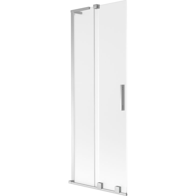 Mexen Velar L paraván na vaňu 2-krídlový posuvný 70 x 150 cm, matný, chróm - 896-070-003-31-01