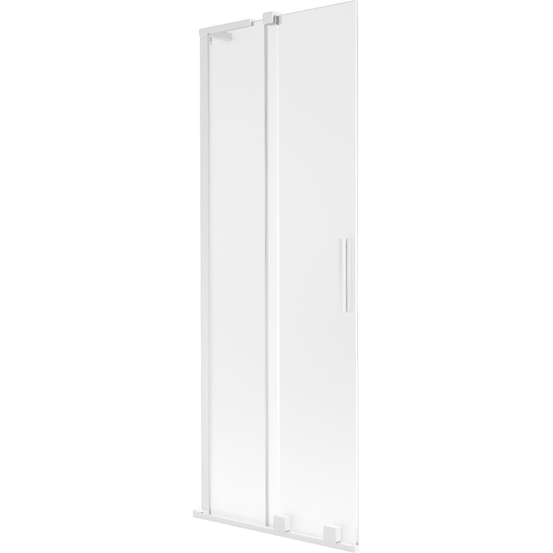 Mexen Velar L vaňová clona 2-krídlová posuvná 70 x 150 cm, mrazené, biele - 896-070-003-31-20