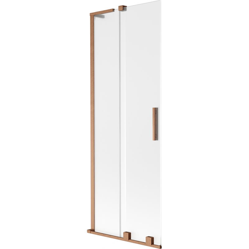 Mexen Velar L vaňová zástena 2-krídlová posuvná 70 x 150 cm, matná, brúsená meď - 896-070-003-31-65