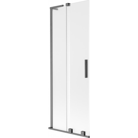 Mexen Velar L posuvná delička do vany dvojkrídlová 70 x 150 cm, matná, brúsená gun gray - 896-070-003-31-66