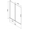 Mexen Velar L posuvná delička do vany dvojkrídlová 70 x 150 cm, matná, brúsená gun gray - 896-070-003-31-66