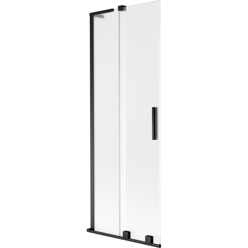 Mexen Velar L vaňa dvojkrídlová posuvná 70 x 150 cm, matné sklo, čierna - 896-070-003-31-70