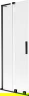 Mexen Velar L vaňa dvojkrídlová posuvná 70 x 150 cm, matné sklo, čierna - 896-070-003-31-70