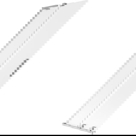 Mexen Velar L vaňová zástena 2-dverová posuvná 75 x 150 cm, matná, chróm - 896-075-003-31-01