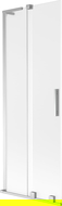 Mexen Velar L vaňová zástena dvojkrídlová posuvná 75 x 150 cm, mráz, chróm - 896-075-003-31-01