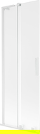 Mexen Velar L paraván na vaňu 2-krídlové posuvné 75 x 150 cm, matný, biely - 896-075-003-31-20