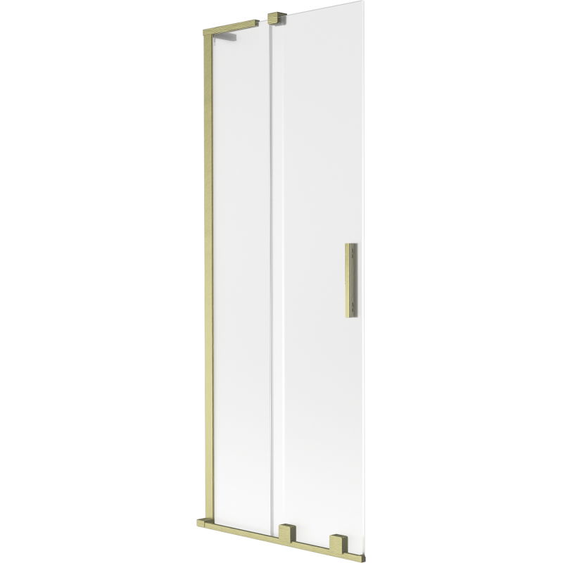 Mexen Velar L vaňová zástena 2-krídlová posuvná 75 x 150 cm, matná, zlatá brúsená - 896-075-003-31-55