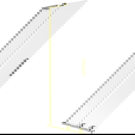 Mexen Velar L paraván na vaňu 2-krídlový posuvný 75 x 150 cm, matný, zlatý kartáčovaný - 896-075-003-31-55