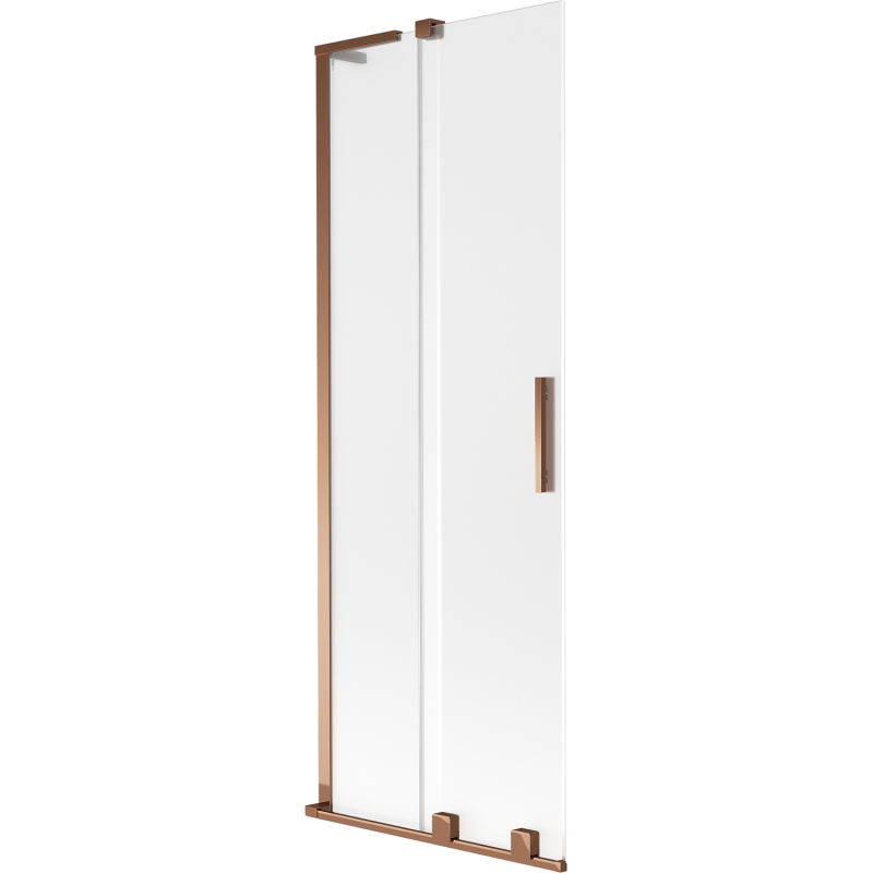 Mexen Velar L sprchová zástená na vaňu 2-dielna posuvná 75 x 150 cm, matné sklo, ružové zlato - 896-075-003-31-60