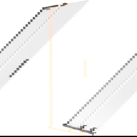 Mexen Velar L sprchová zástená na vaňu 2-dielna posuvná 75 x 150 cm, matné sklo, ružové zlato - 896-075-003-31-60
