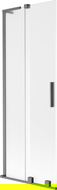 Mexen Velar L vaňová zástena 2-krídlová posuvná 75 x 150 cm, matné sklo, upravené gun gray - 896-075-003-31-66