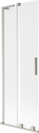 Mexen Velar L vaňová zástena 2-dielna posuvná 75 x 150 cm, mrazivá, brúsený nikel - 896-075-003-31-97