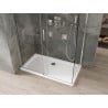 Mexen Omega sprchová kabína, posuvné dvere 140 x 70 cm, transparentnéné, chrómová + závesný bidet Flat - 825-140-070-01-00-4010