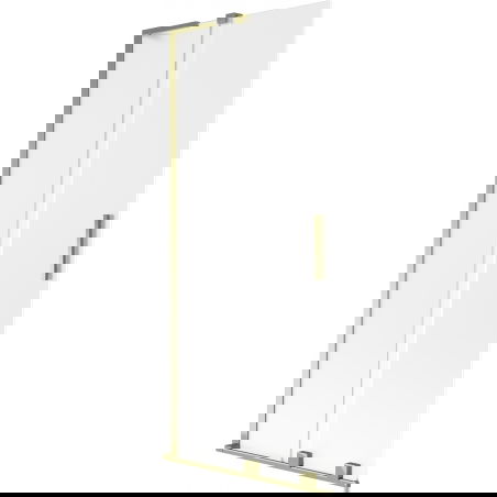 Mexen Velar L vaňová zástena dvojkrídlová posuvná 80 x 150 cm, mrazená, zlatá - 896-080-003-31-50