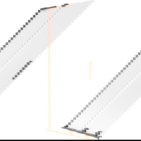 Mexen Velar L vaňová zástena, 2-krídlové posuvné dvere, 80 x 150 cm, námraza, ružové zlato - 896-080-003-31-60