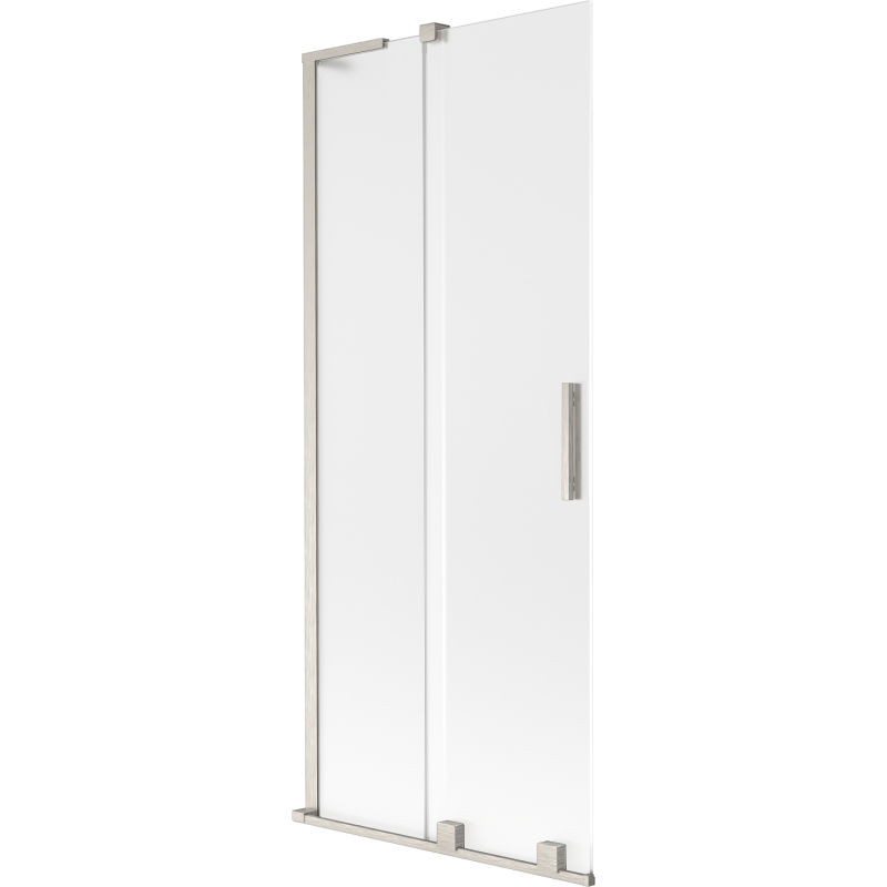 Mexen Velar L vaňová zástena 2-krídlová posuvná 80 x 150 cm, mat, brúsený nikel - 896-080-003-31-97