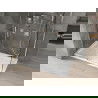 Mexen Omega sprchový kút posuvný 140 x 80 cm, transparentný, chróm + vanička Flat - 825-140-080-01-00-4010