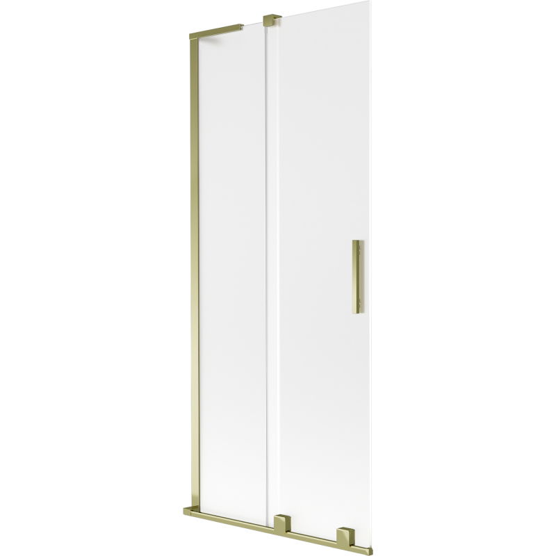 Mexen Velar L vaňa dvojdielna posuvná 85 x 150 cm, mráz, zlatá - 896-085-003-31-50