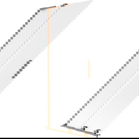 Mexen Velar L vaňová zástenka 2-krídlová posuvná 85 x 150 cm, matná, brúsená meď - 896-085-003-31-65