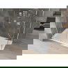 Mexen Omega sprchový kút posuvný 140 x 80 cm, transparentný, chróm + vanička Flat - 825-140-080-01-00-4010