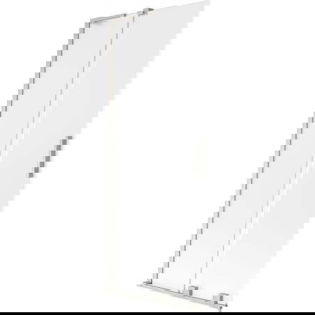 Mexen Velar L vaňa s 2-dielnym zasúvacím paravánom 85 x 150 cm, matné sklo, brúsený nikel - 896-085-003-31-97