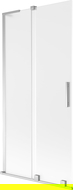 Mexen Velar L sprchová zástená na vaňu s dvomi posuvnými krídlami 90 x 150 cm, mliečne sklo, chróm - 896-090-003-31-01