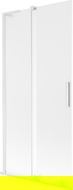 Mexen Velar L vaňa paraván 2-krídlový posuvný 90 x 150 cm, námraza, biely - 896-090-003-31-20