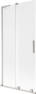Mexen Velar L paraván na vaňu 2-krídlový posuvný 90 x 150 cm, matný, brúsený nikel - 896-090-003-31-97