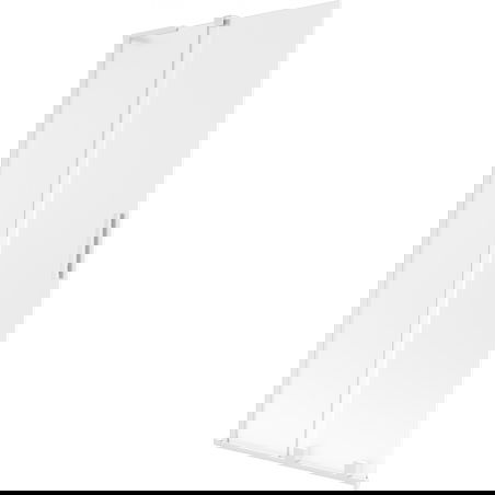Mexen Velar L prahová clona pre vaňu, 2-krídlová, posuvná, 95 x 150 cm, mrazené sklo, biela - 896-095-003-31-20