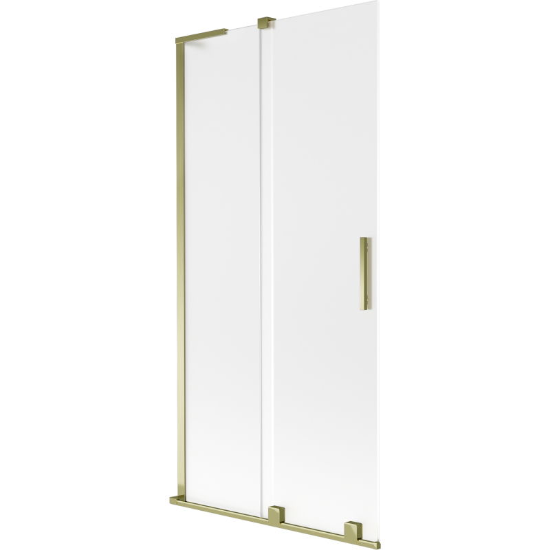 Mexen Velar L vaňová zástena 2-krídlová posuvná 95 x 150 cm, mrazivá, zlatá - 896-095-003-31-50