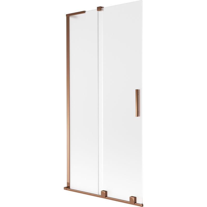 Mexen Velar L vaňová zástena 2-dverová posuvná 95 x 150 cm, mráz, ružové zlato - 896-095-003-31-60