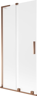 Mexen Velar L vaňová zástena 2-krídlová posuvná 95 x 150 cm, mráz, ružové zlato - 896-095-003-31-60