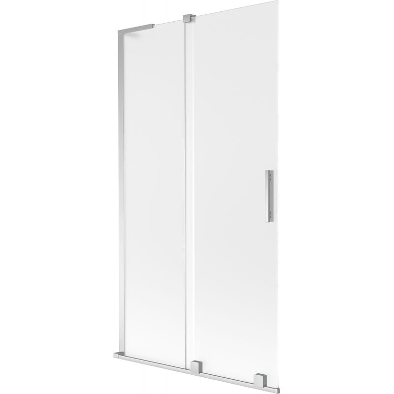 Mexen Velar L vaňa so zástenou 2-krídlová posuvná 100 x 150 cm, mrazené, chróm - 896-100-003-31-01