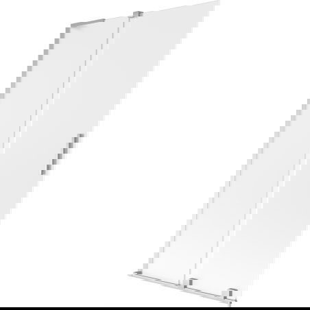 Mexen Velar L vaňa so zástenou 2-krídlová posuvná 100 x 150 cm, mrazené, chróm - 896-100-003-31-01