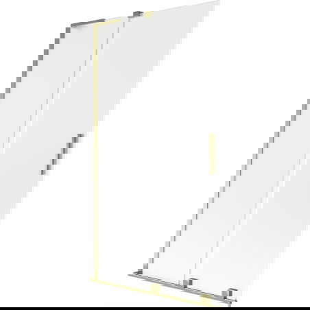 Mexen Velar L vaňová zástena dvojkrídlová posuvná 100 x 150 cm, mrazivá, zlatá - 896-100-003-31-50