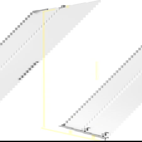 Mexen Velar L paraván na vaňu 2-krídlový posuvný 100 x 150 cm, matný, zlatý kefovaný - 896-100-003-31-55