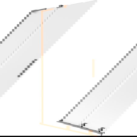 Mexen Velar L paraván na vaňu, dvojdielny posuvný 100 x 150 cm, matný, leštená meď - 896-100-003-31-65