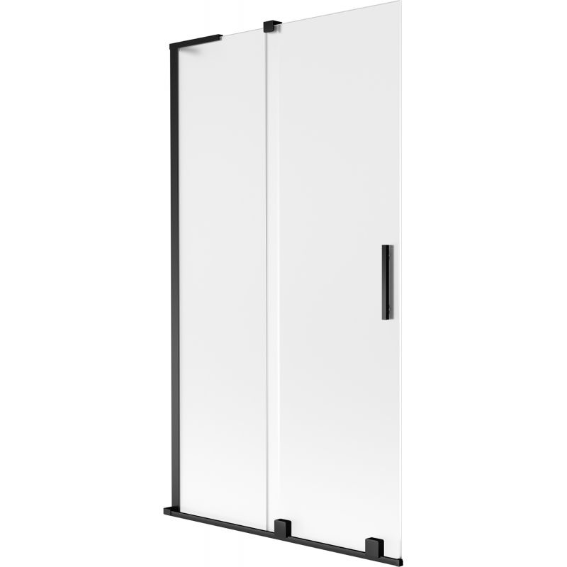 Mexen Velar L vaňa paraván 2-krídlový posuvný 100 x 150 cm, matný, čierny - 896-100-003-31-70