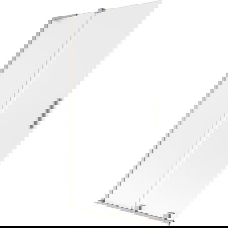 Mexen Velar L vaňová zástena 2-krídlová zasúvacia 100 x 150 cm, mrazová, brúsený nikel - 896-100-003-31-97