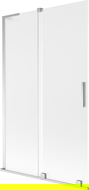 Mexen Velar L vaňová zástena 2-dielna zasúvacia 110 x 150 cm, mrazené, chróm - 896-110-003-31-01