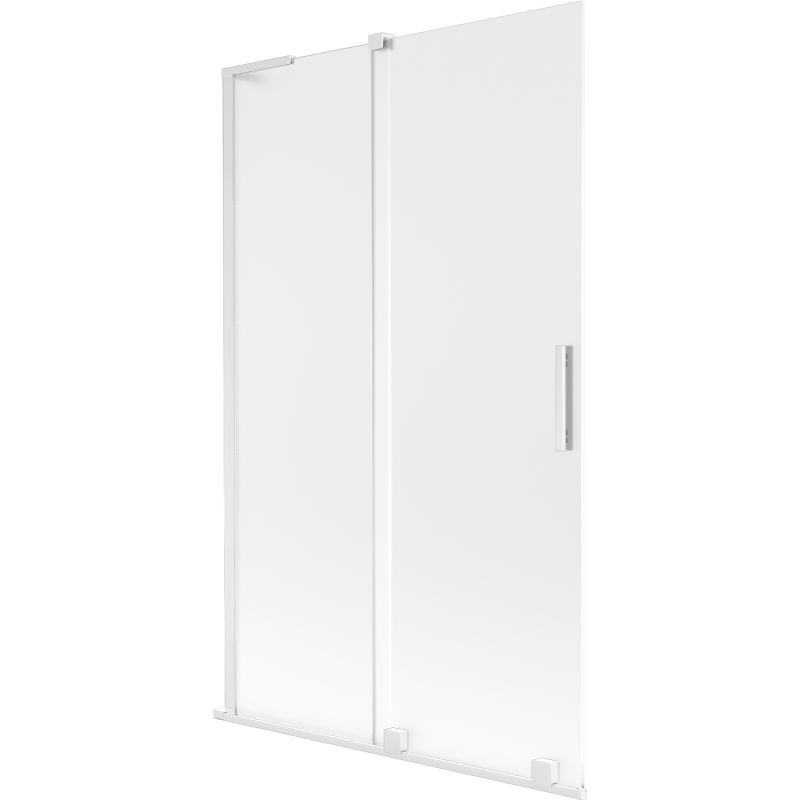 Mexen Velar L vaňa paravan 2-krídlový rozťahovací 110 x 150 cm, matný, biely - 896-110-003-31-20