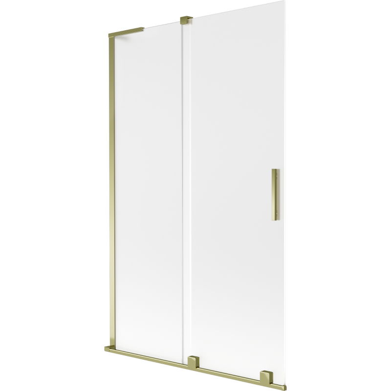 Mexen Velar L vaňová zástena, 2-krídlová posuvná, 110 x 150 cm, matné sklo, zlaté - 896-110-003-31-50