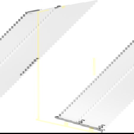 Mexen Velar L vaňová zástena, 2-krídlová posuvná, 110 x 150 cm, matné sklo, zlaté - 896-110-003-31-50