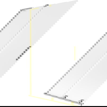 Mexen Velar L vaňa s paravánom 2-krídlový posuvný 110 x 150 cm, mrazivý, zlatý kartáčovaný - 896-110-003-31-55