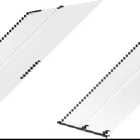 Mexen Velar L vaničková clona 2-krídlová posuvná 110 x 150 cm, mráz, čierna - 896-110-003-31-70