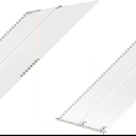 Mexen Velar L vaňová zástenka dvojdielna posuvná 110 x 150 cm, mrazivo, kartáčovaný nikel - 896-110-003-31-97