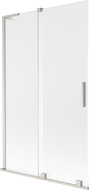 Mexen Velar L vaňa paraván 2-krídlové posuvné 110 x 150 cm, námraza, brúsený nikel - 896-110-003-31-97