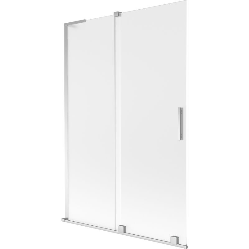 Mexen Velar L vaňová zástena 2-krídlová posuvná 120 x 150 cm, matná, chróm - 896-120-003-31-01